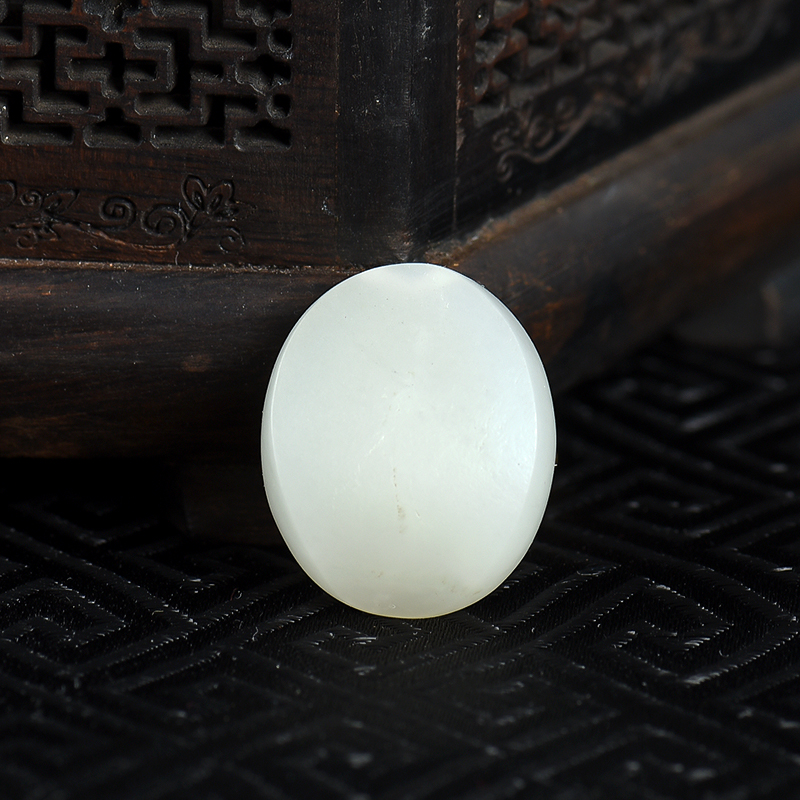 新疆天然籽料和田白玉随形吊坠-红掌柜