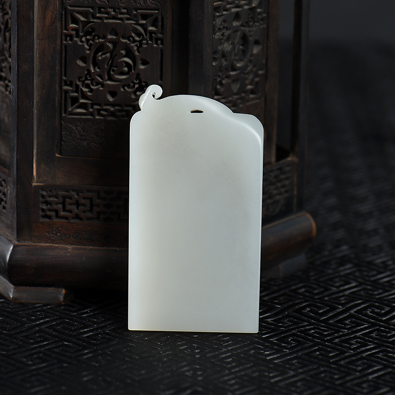 天然和田白玉不动明王吊坠-红掌柜