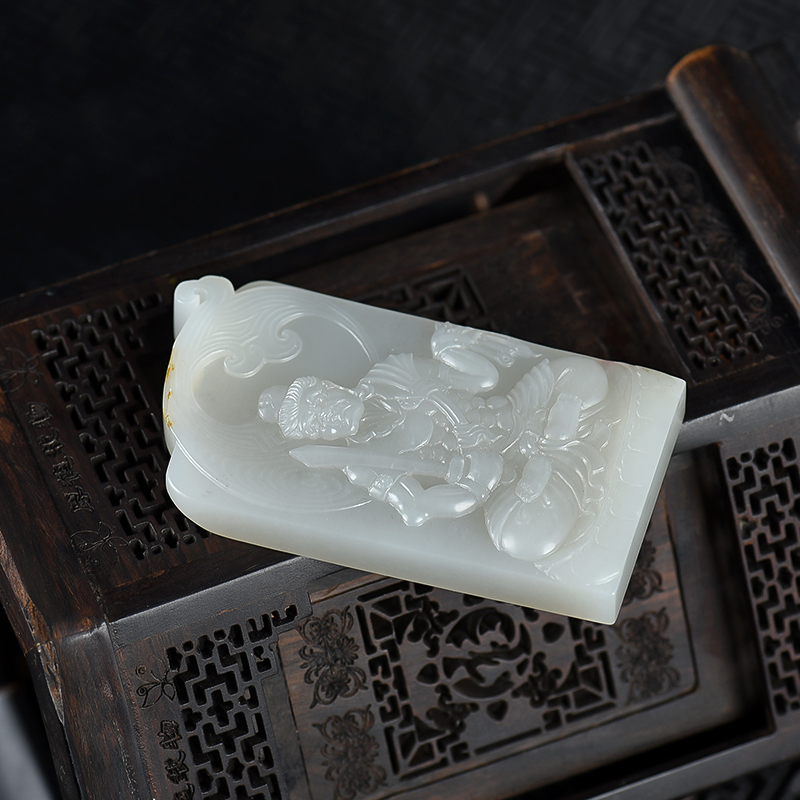 新疆和田玉不动明王吊坠-红掌柜