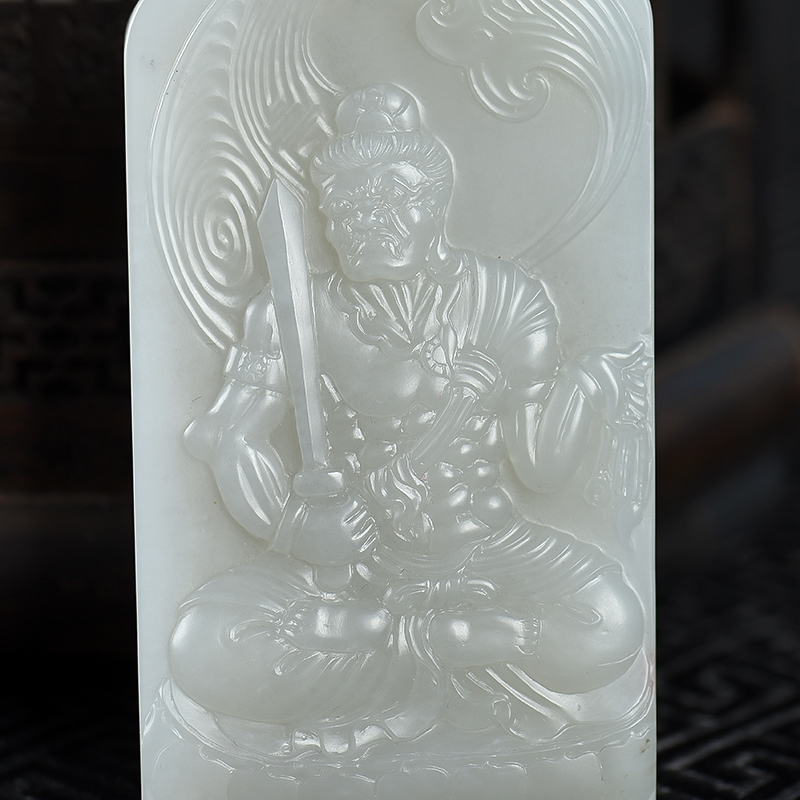 籽料和田白玉吊坠-红掌柜