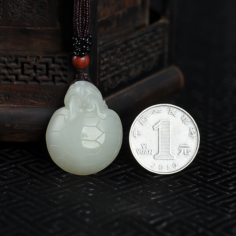 籽料和田白玉吊坠-红掌柜