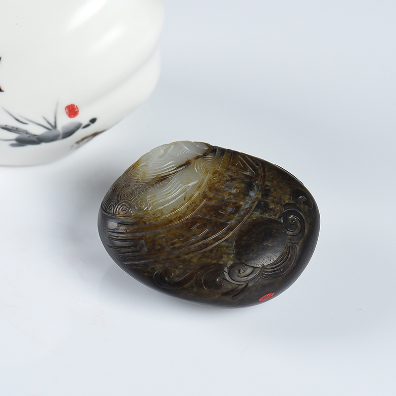 和田玉一品清廉吊坠-红掌柜