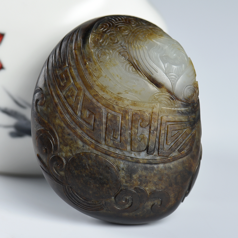 籽料和田玉吊坠-红掌柜