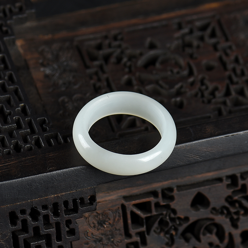 新疆天然籽料和田玉戒指-红掌柜