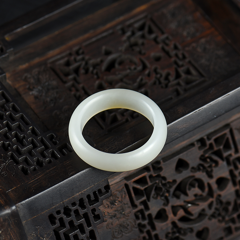 新疆天然籽料和田玉戒指-红掌柜