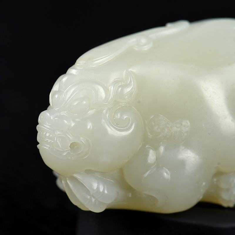 新疆天然籽料和田玉貔貅吊坠-红掌柜