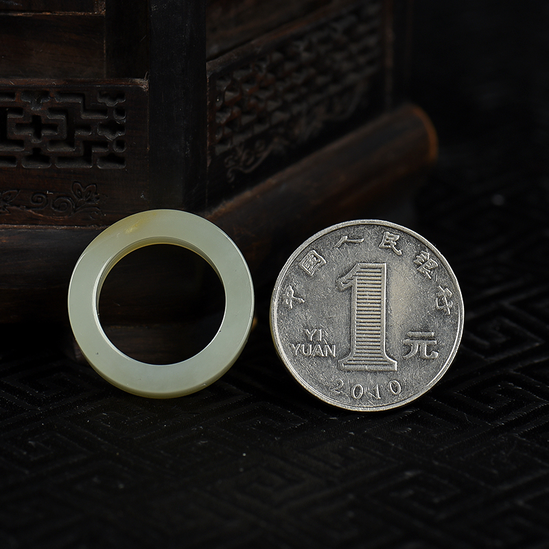 新疆天然和田玉戒指-红掌柜