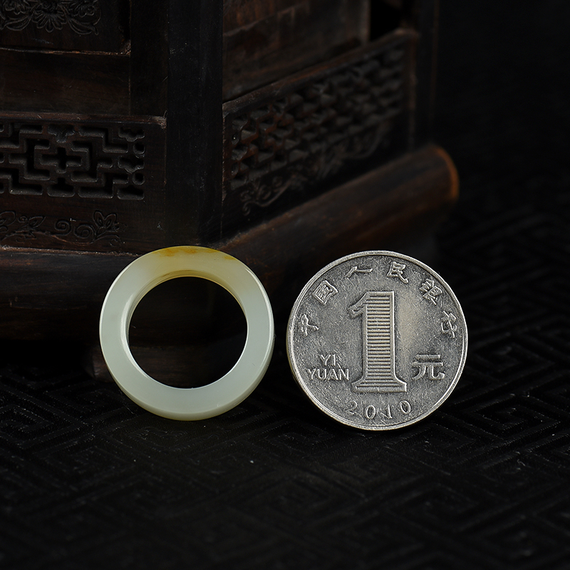 新疆天然和田玉戒指-红掌柜