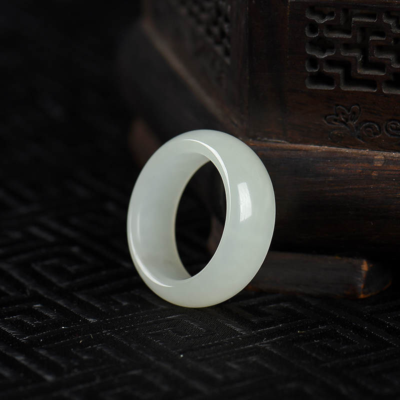 山料和田玉戒指-红掌柜