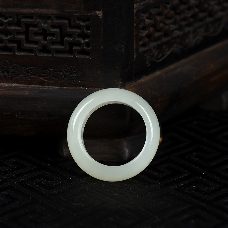 山料和田白玉戒指-红掌柜