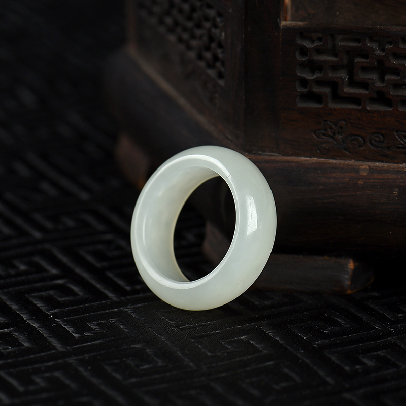 山料和田玉戒指-红掌柜