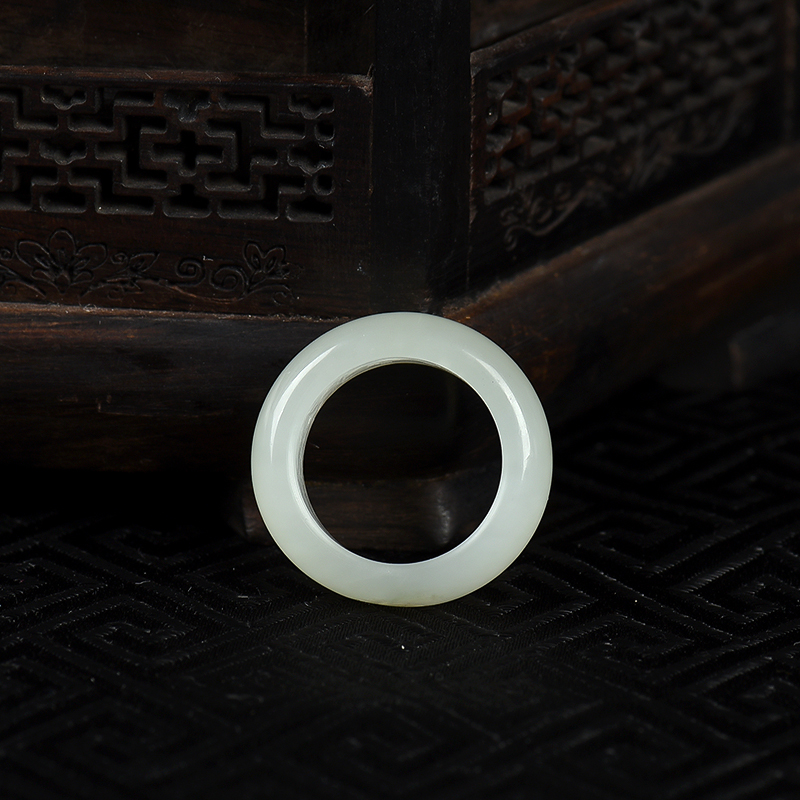 山料和田白玉戒指-红掌柜