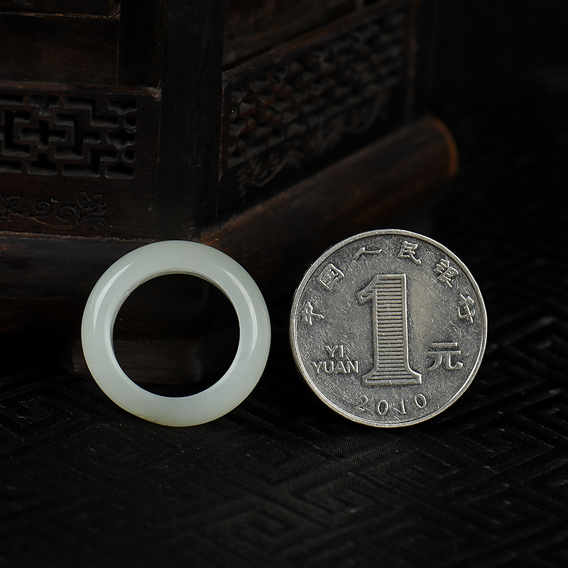 新疆天然和田玉戒指-红掌柜