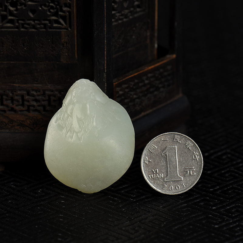 籽料和田白玉吊坠-红掌柜