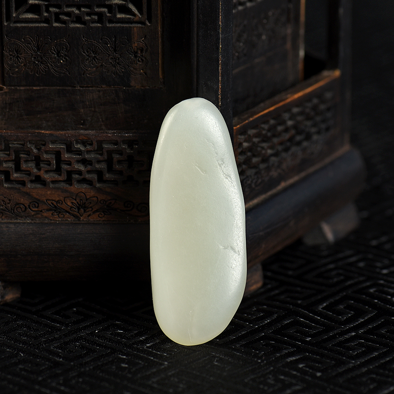 新疆天然和田白玉马上封侯吊坠-红掌柜