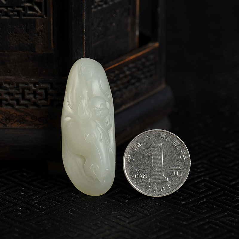 籽料和田白玉吊坠-红掌柜