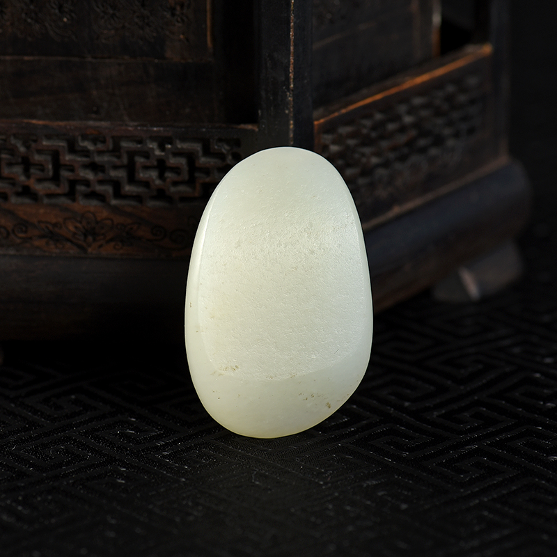 新疆天然和田白玉美女吊坠-红掌柜