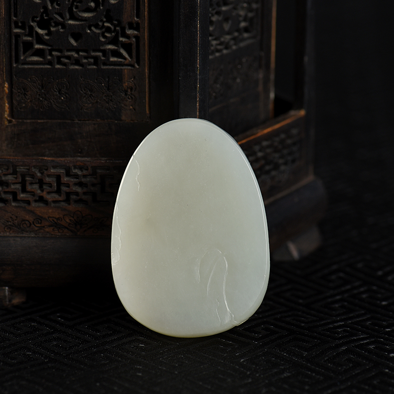 新疆天然和田白玉度母吊坠-红掌柜