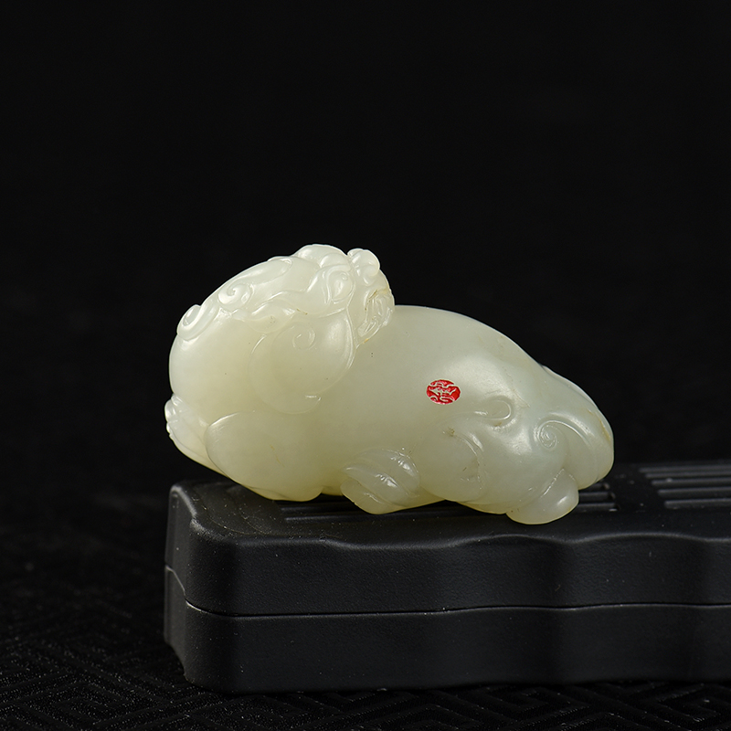 新疆籽料和田白玉貔貅吊坠-红掌柜