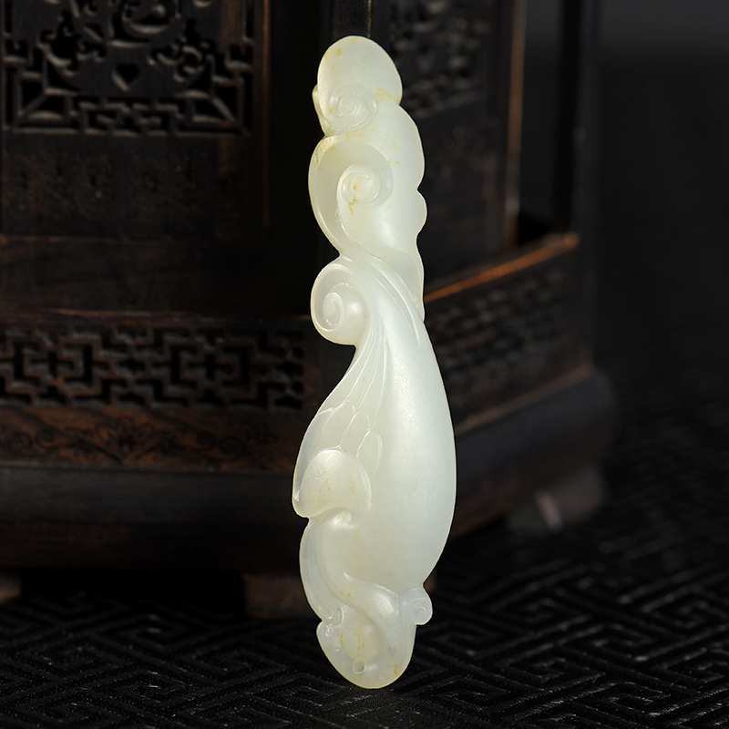 新疆天然籽料和田白玉吊坠-红掌柜