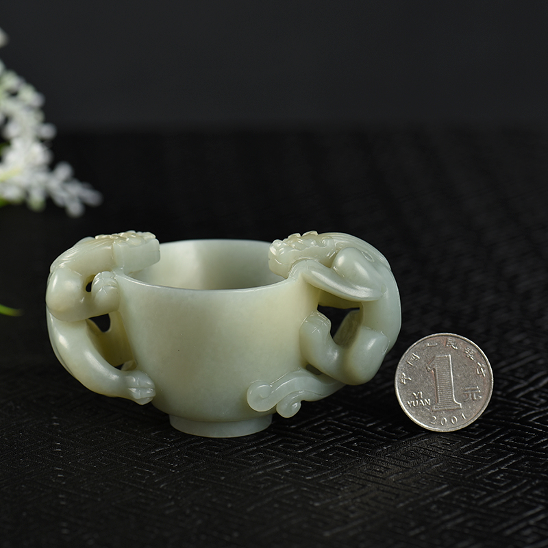 山料和田青白玉酒樽-红掌柜