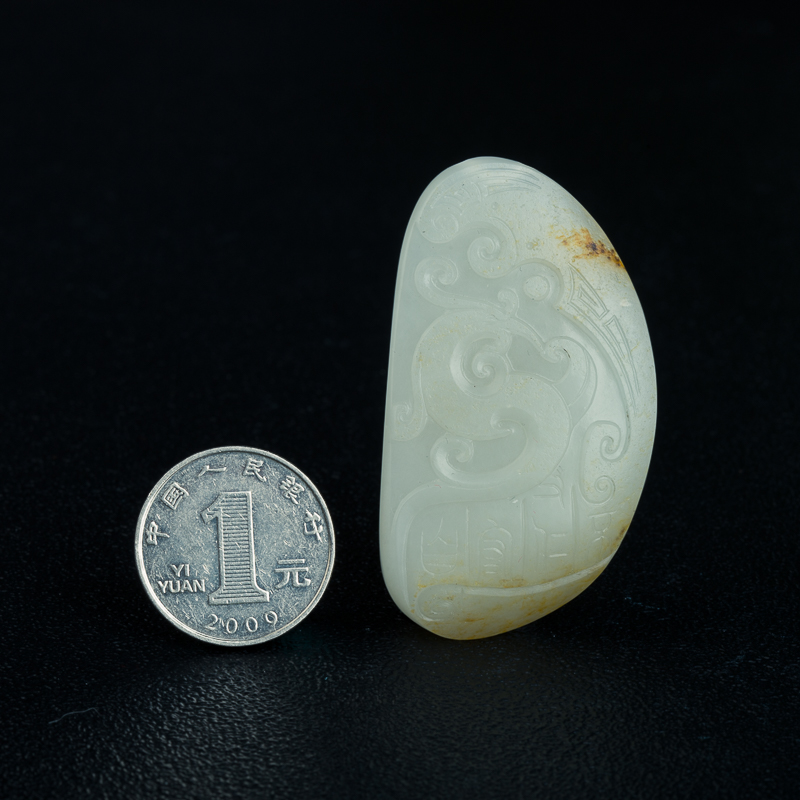 天然新疆籽料和田白玉凤凰吊坠-红掌柜