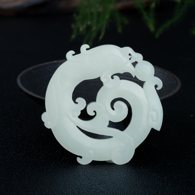 天然新疆山料和田白玉套装-红掌柜