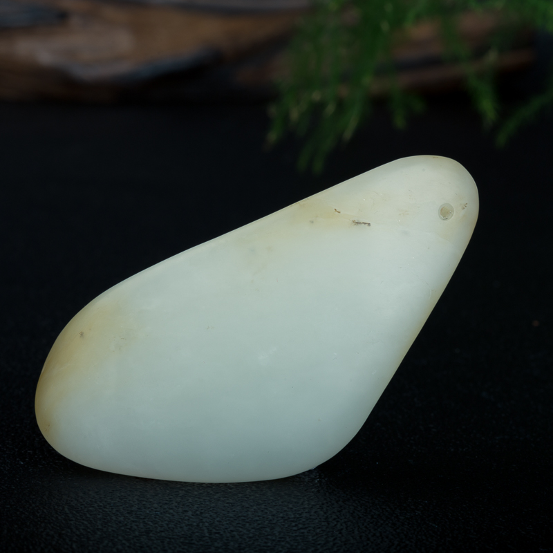 天然俄罗斯和田白玉龙手把件-红掌柜