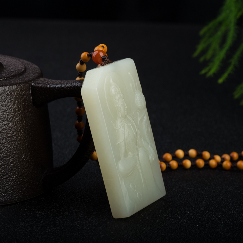 和田白玉大势至吊坠-红掌柜