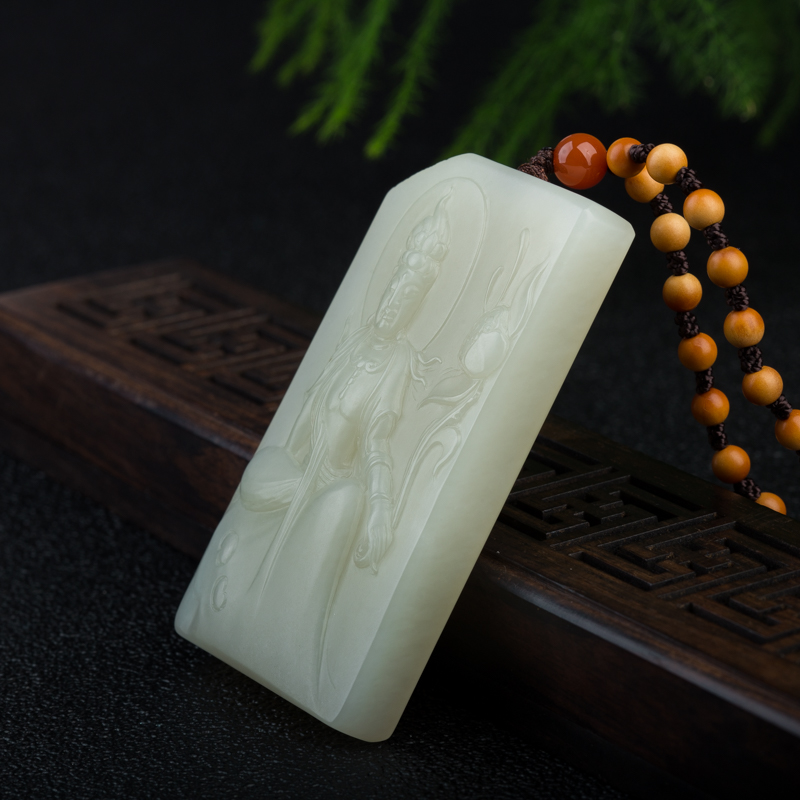 籽料和田玉大势至吊坠-红掌柜