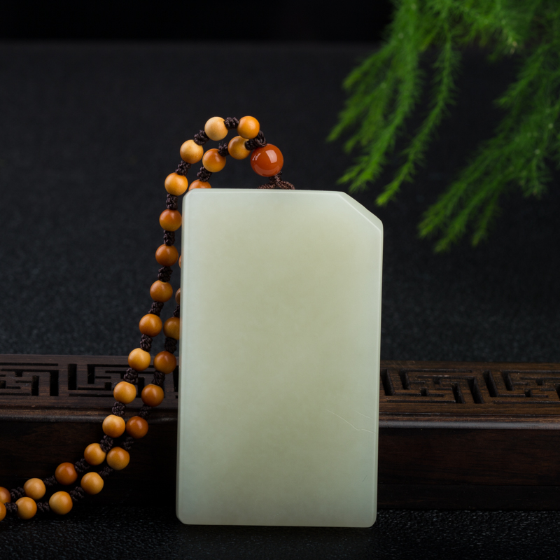 和田玉大势至吊坠-红掌柜