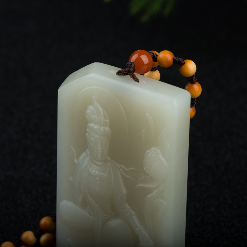 新疆和田玉大势至吊坠-红掌柜