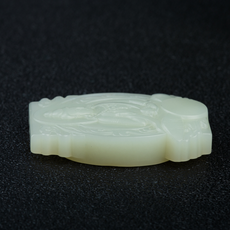 天然和田玉大日如来吊坠-红掌柜