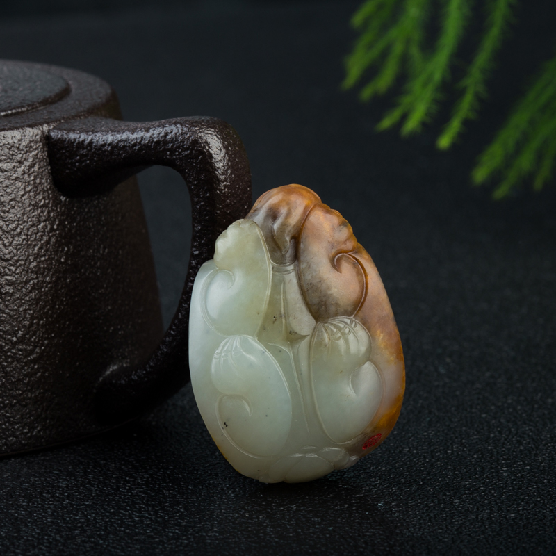 和田玉龙龟吊坠-红掌柜