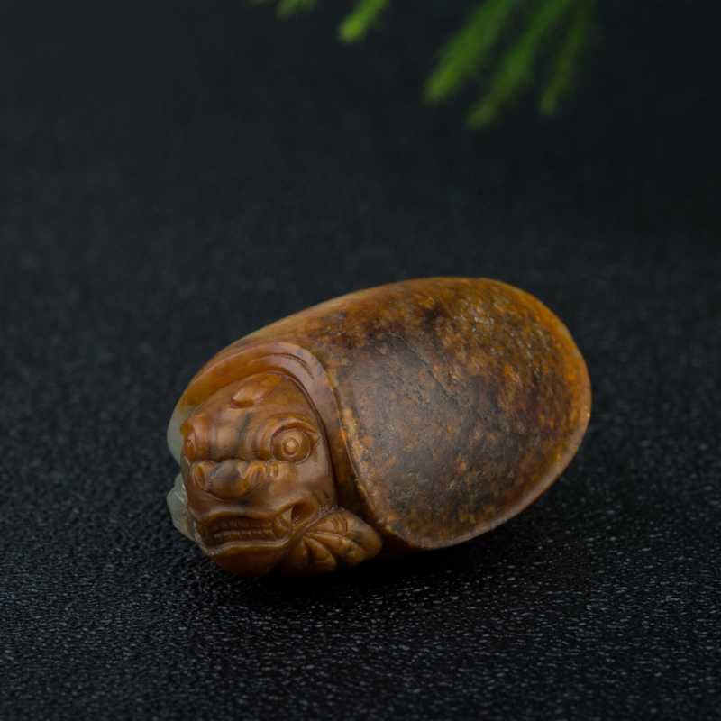 天然和田玉龙龟吊坠-红掌柜