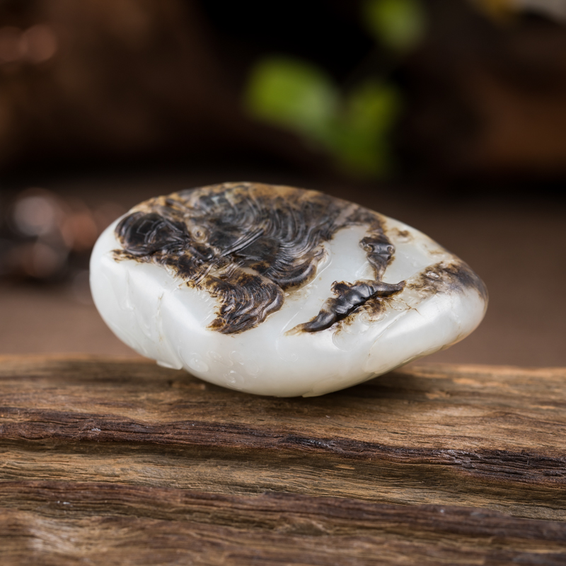 籽料和田玉钟馗纳福吊坠-红掌柜