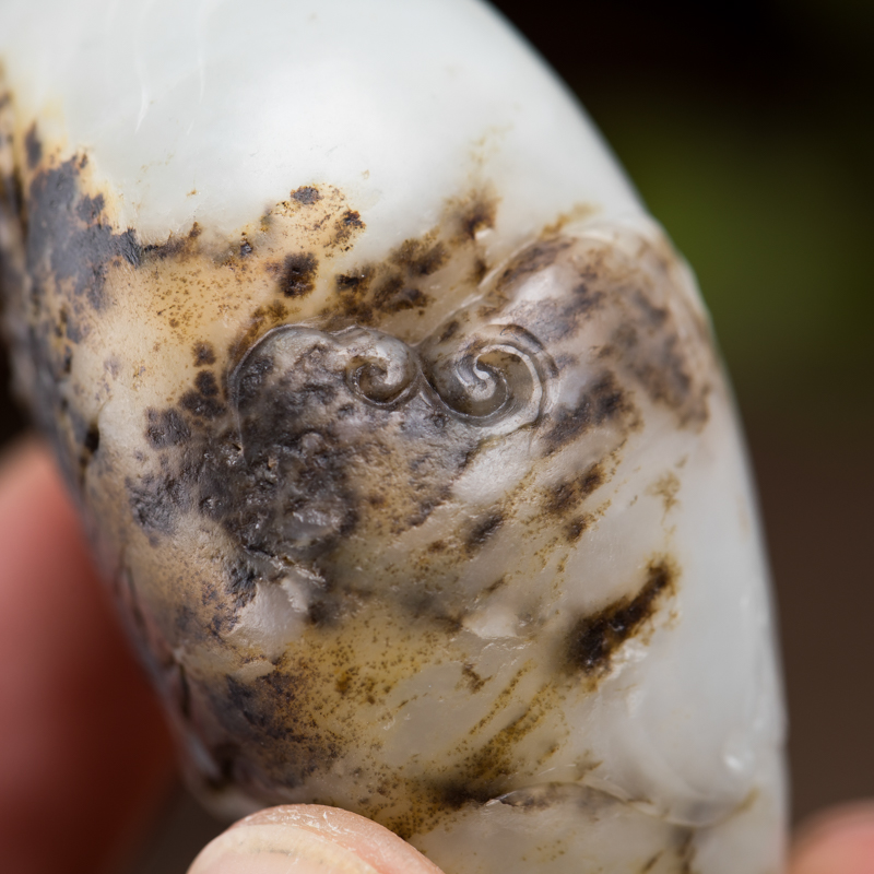 天然和田玉钟馗纳福吊坠-红掌柜