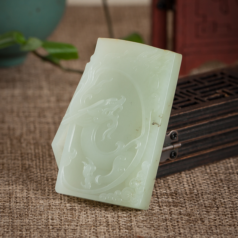 籽料和田青白玉吊坠-红掌柜