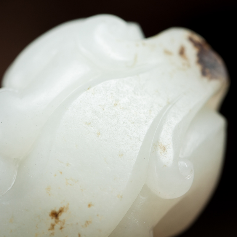 新疆籽料和田白玉貔貅吊坠-红掌柜