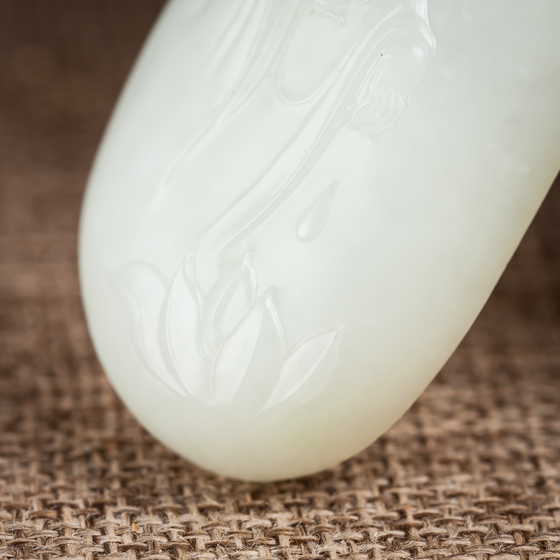 天然和田玉观音吊坠-红掌柜