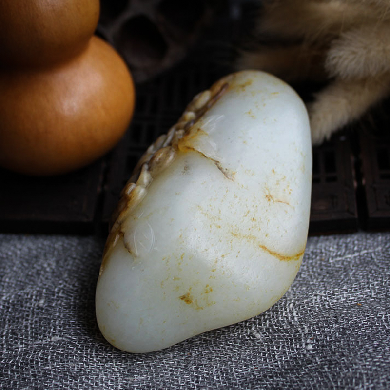 和田玉三不猴手把件-红掌柜