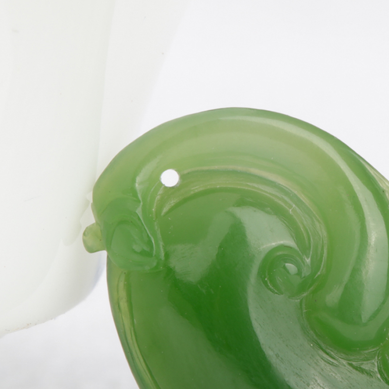 山料和田碧玉如意吊坠-红掌柜