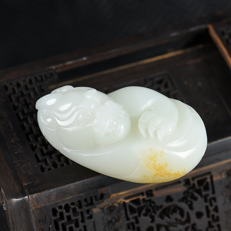 俄料天然籽料和田玉貔貅吊坠-红掌柜