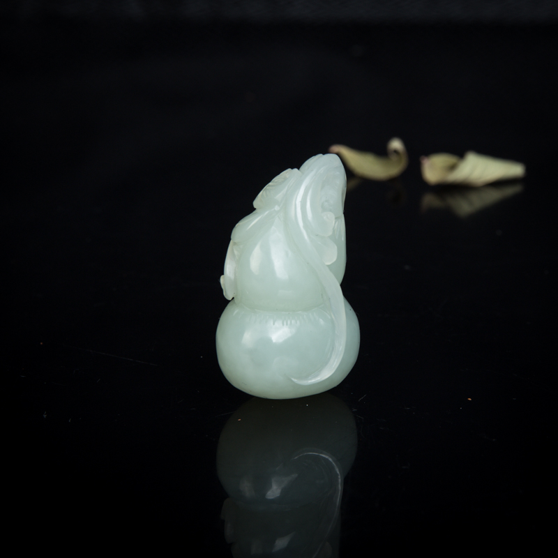 山料和田青白玉福禄寿吊坠-红掌柜