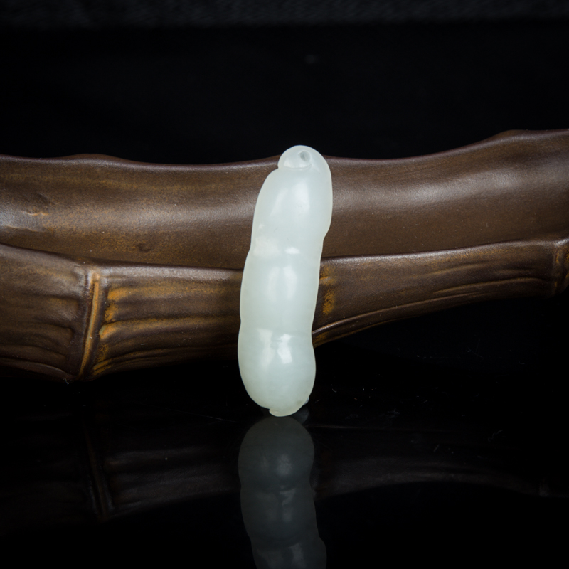 和田玉连中三元吊坠-红掌柜