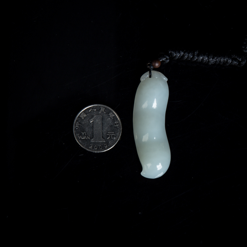 山料和田白玉福豆吊坠-红掌柜