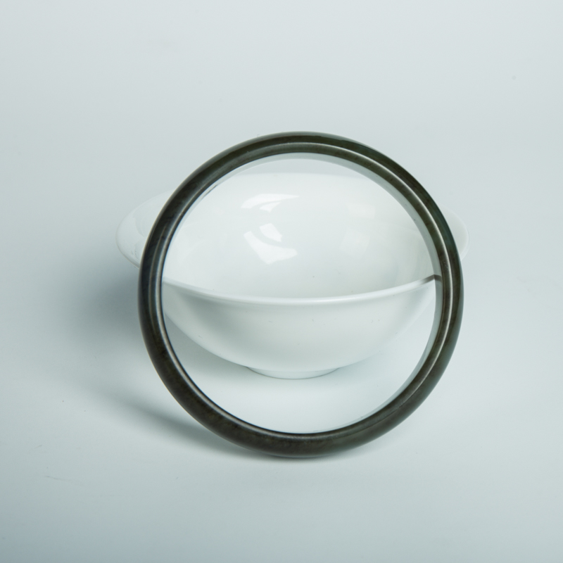 60.5mm俏色和田玉光面平安镯-红掌柜