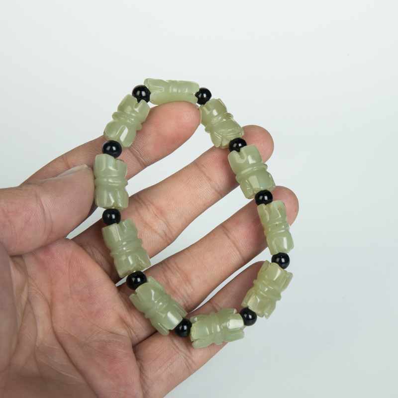 天然和田青白玉手串-红掌柜