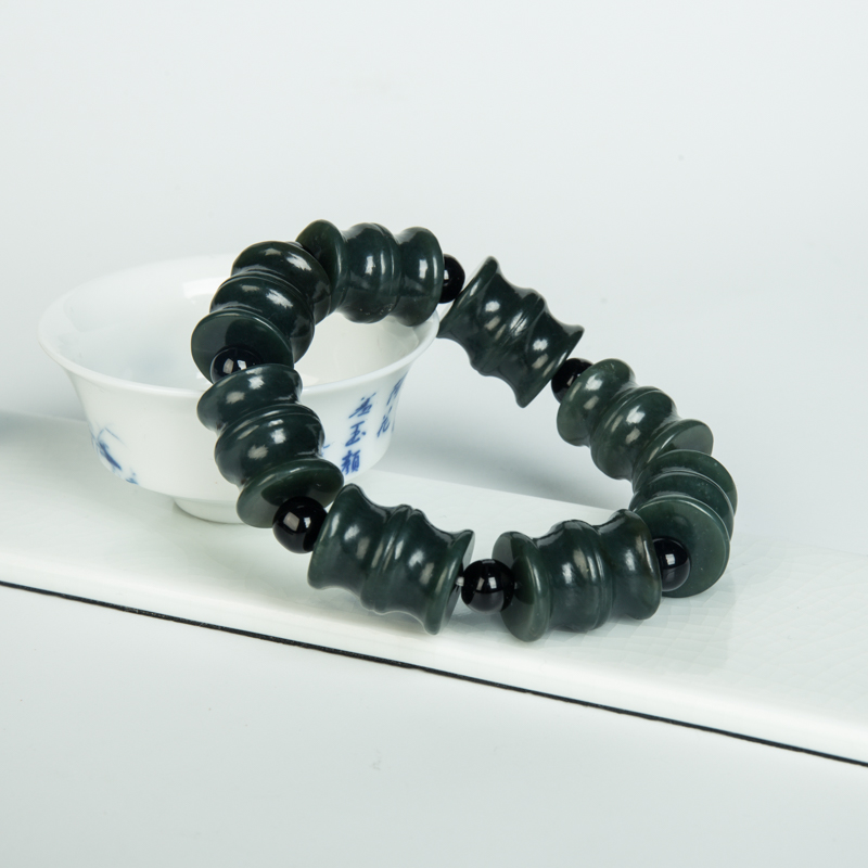 和田青玉单圈手串-红掌柜