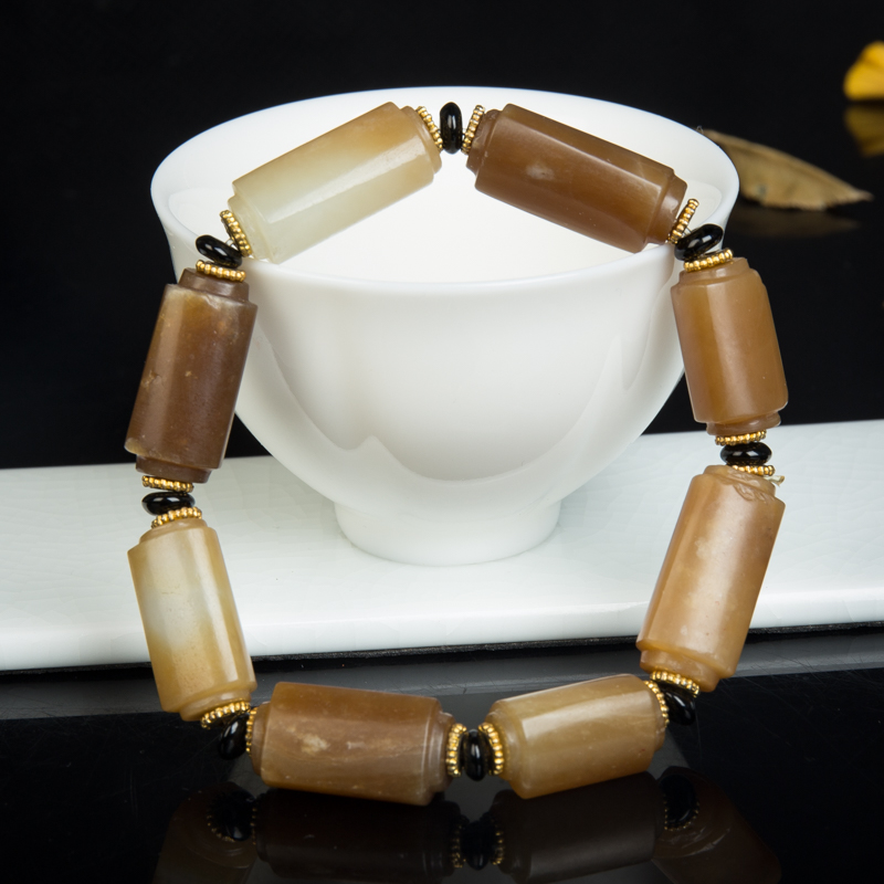 山料天然和田糖玉多圈手串-红掌柜